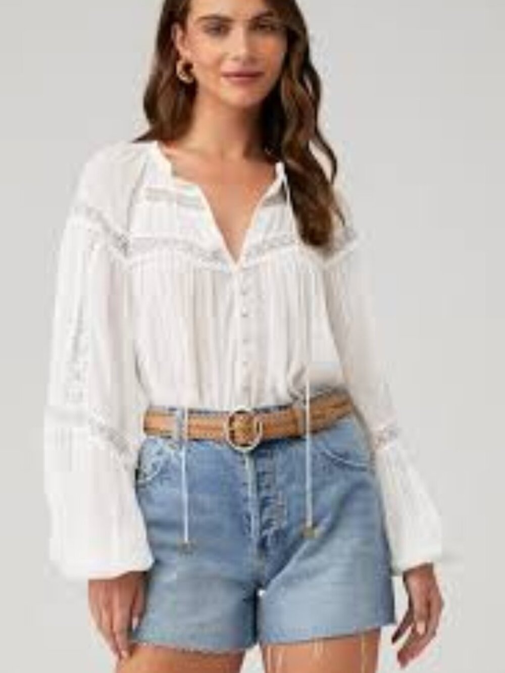 Spell Teodora Blouse in White 3XL